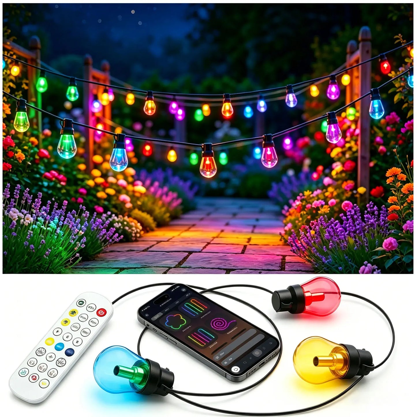 KAILISE™ Multicolor Globe LED String Lights — 100 FT