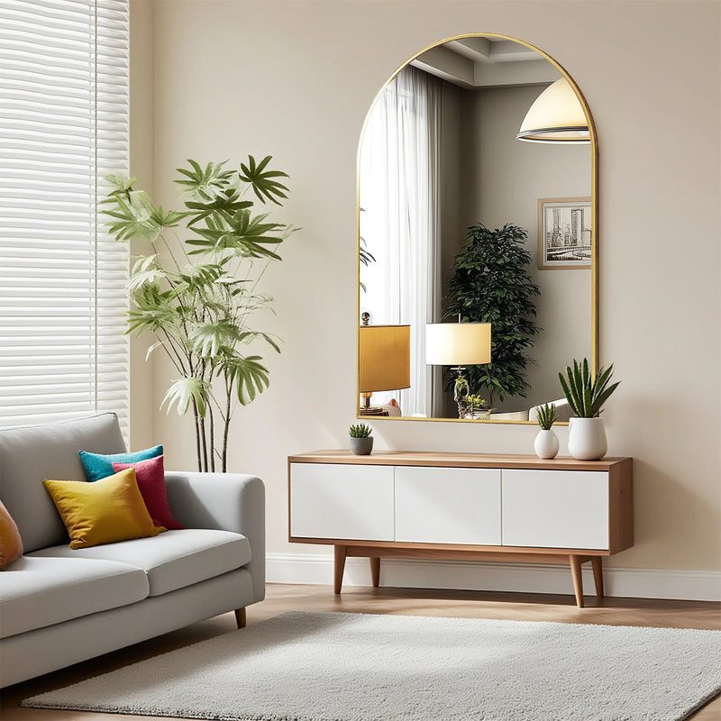 KAILISE™ Arched Metal Frame Wall Mirror
