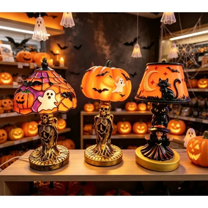 KAILISE™ Tiffany-Style Halloween Mini Night Lights — Set of 3
