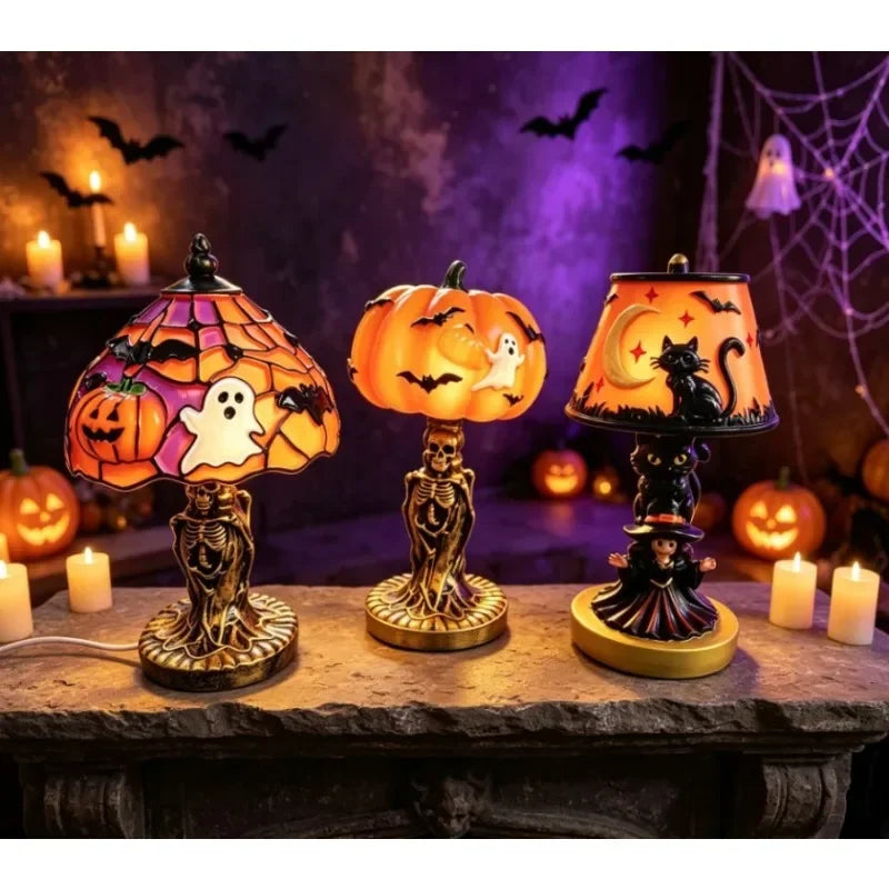 KAILISE™ Tiffany-Style Halloween Mini Night Lights — Set of 3