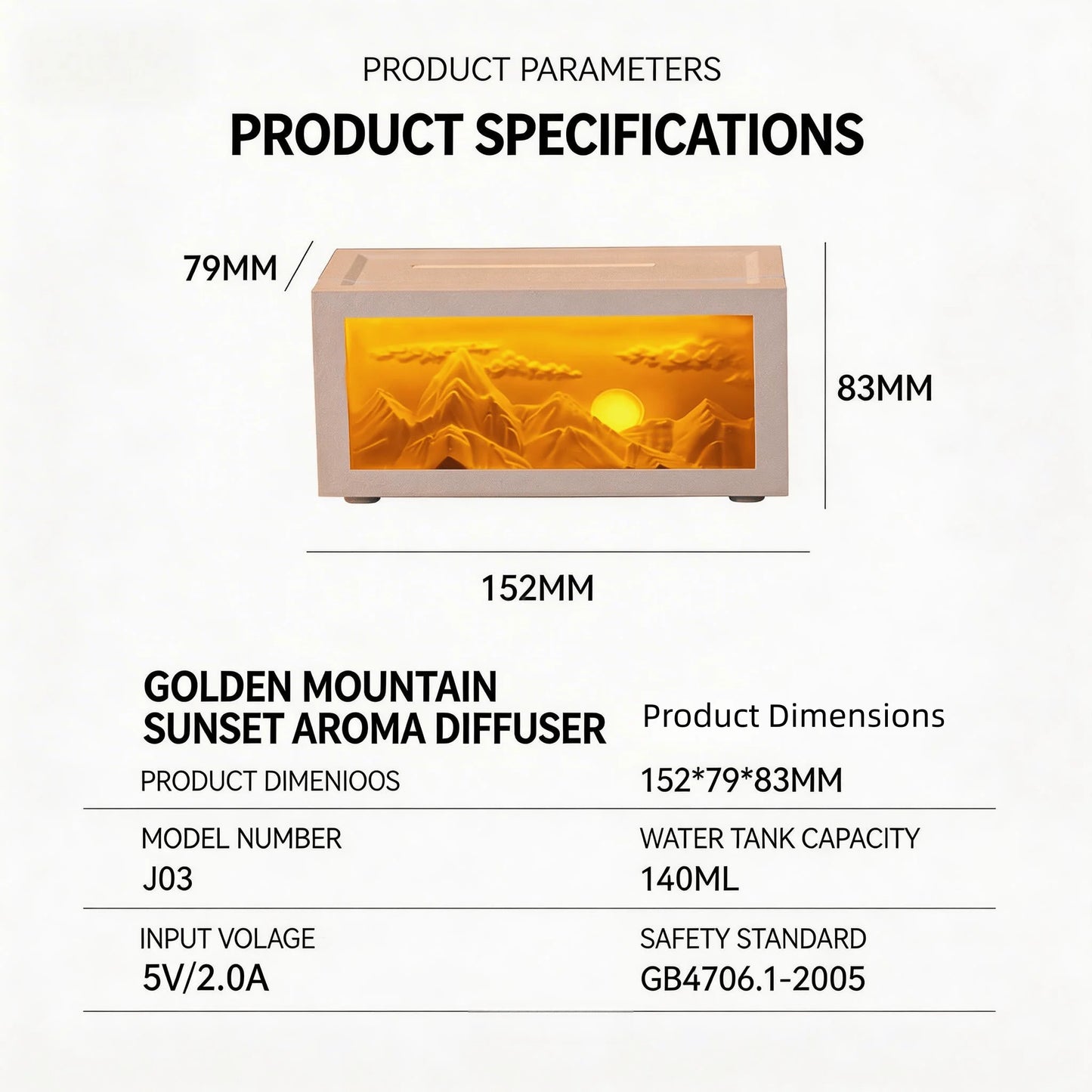 KAILISE™ Sunrise Mountain Aroma Diffuser