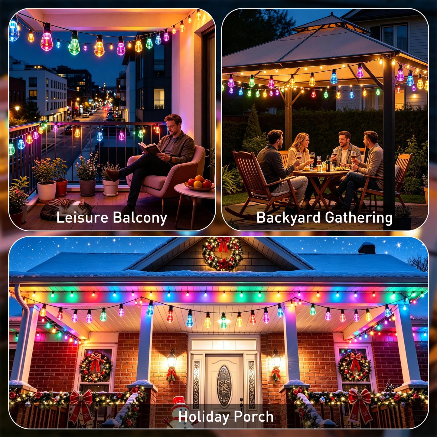 KAILISE™ Multicolor Globe LED String Lights — 100 FT