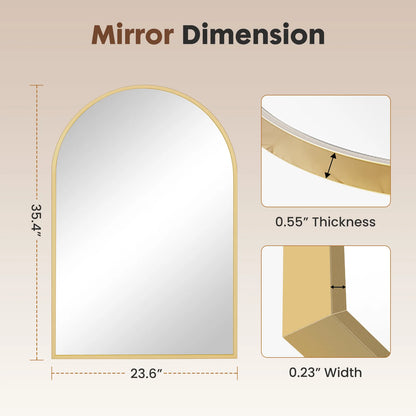 KAILISE™ Arched Metal Frame Wall Mirror